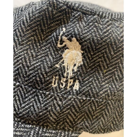 Women Polo Hat Men Authentic Goods U.S. Assn. Gray Tweed Breton Superior Quality - Picture 5 of 9